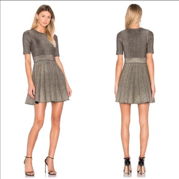 ALC Susanna Gold Metallic Dress - Picture 3 of 12